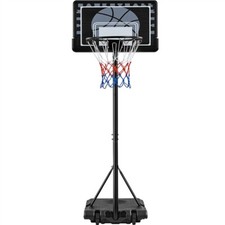 Portable Basketball Hoop System Kids Height Adjustable Basketball Net Stand 8ft
