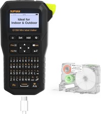 SUPVAN G15M Mini Portable Label Maker Machine with Tapes, Rechargeable 1200mAh B