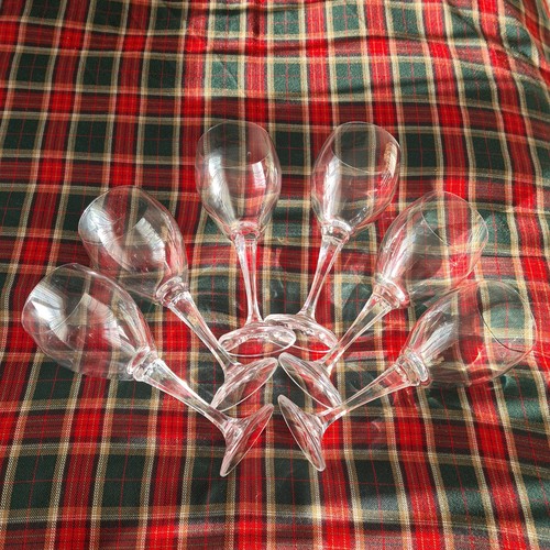 Six large stemmed red wine - red,