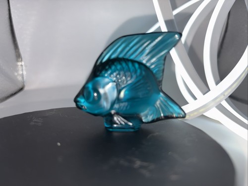 Lalique angel fish tuquoise - fish,