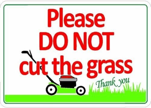 Please not cut the grass - please,