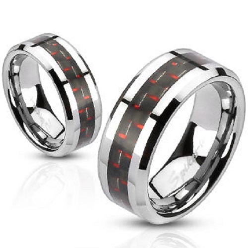 Stunning black red carbon - black, &