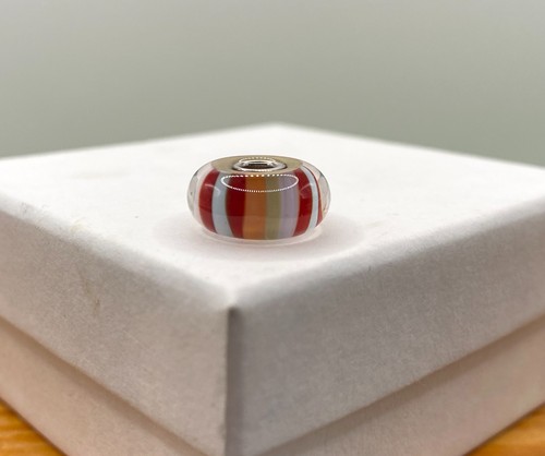 Trollbeads strawberry stripes - strawberry,
