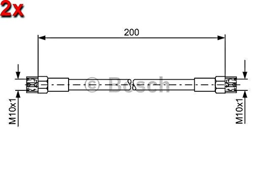Brake hose bosch fits bmw - brake,