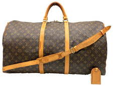 Auth Louis Vuitton Monogram Keepall Bandouliere 60 M41412 Travel Bag NS090899