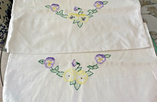 PAIR VINTAGE WHITE 100% COTTON