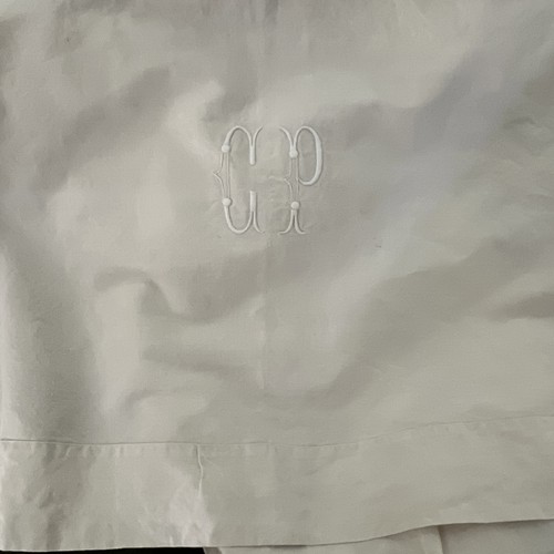 Vintage french cream linen - french,