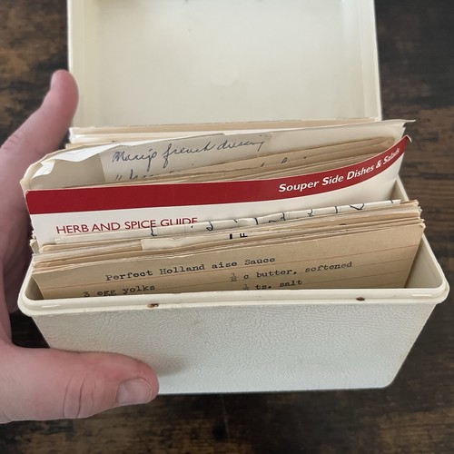Vintage recipe box full - vintage, of