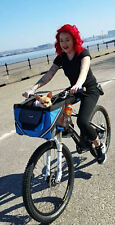 Blue Bicycle Front Basket Bag Dog Cat Pet Bike Carrier Shopping Travel Kennel