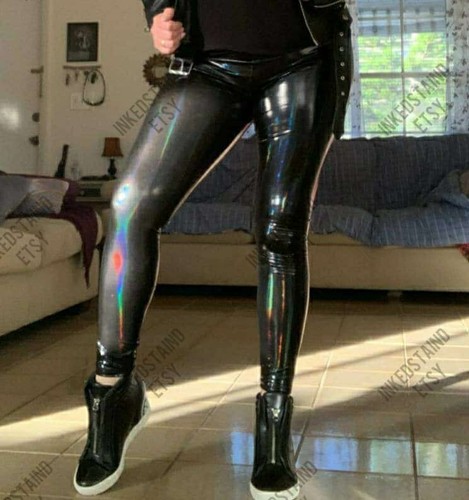 Sexy pvc shiny leggings - shiny,