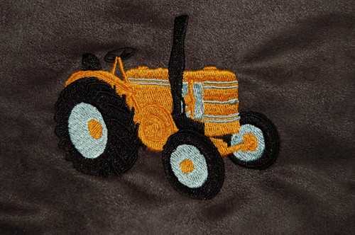 Orange field marshall tractor - orange,