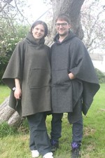 100% Wool Hooded Blanket Scout Guide Camp Blanket Poncho