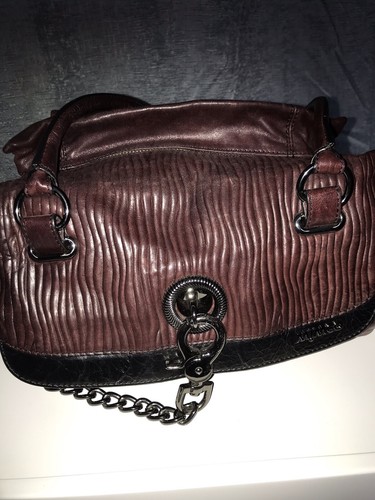 Large leather red brown - leather, red/brown