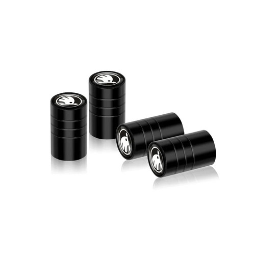 Skoda dust caps black - caps, x4
