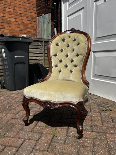 Victorian nursing chair button - chair,