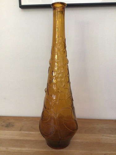 Empoli amber glass genie - amber,