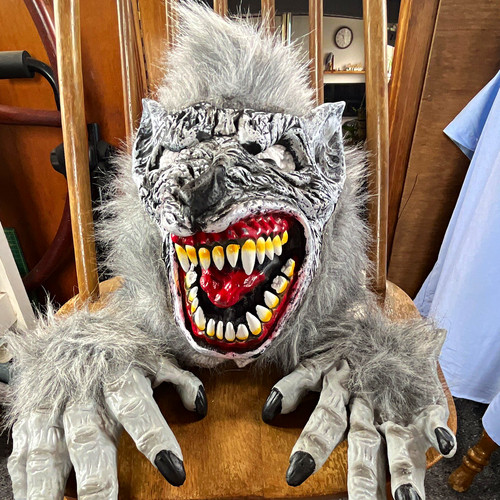 Grey werewolf full head - grey,
