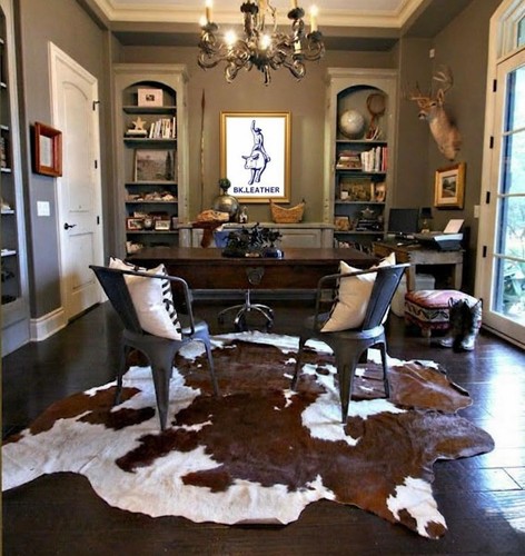 Real cowhide rugs tricolor - cowhide,