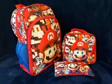 3Pcs Set Super Mario Backpack