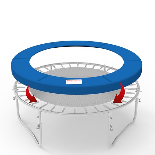 6ft outdoor round trampoline - round,