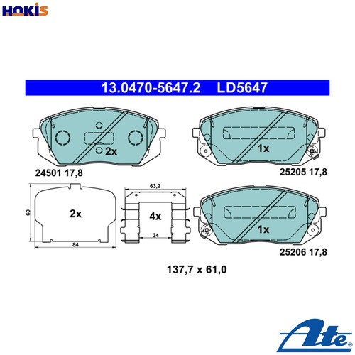 Brake pad set disc - brake,