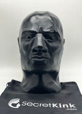 BLACK LATEX HOOD THICK HEAVY