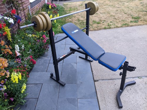 Folding barbell bench with - folding,