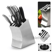 Stainless Steel Knife Block Set Kitchen Knives Organizer Holder Storage for Home