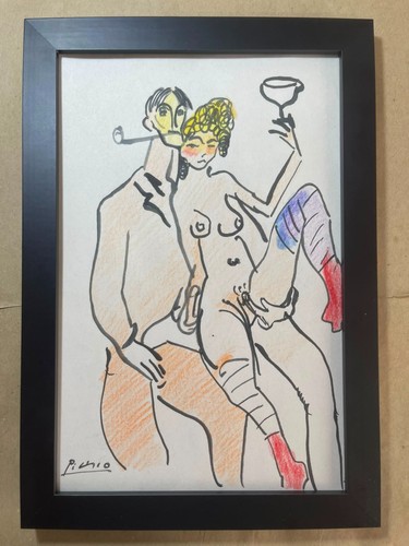 Pablo picasso drawing - picasso, framed