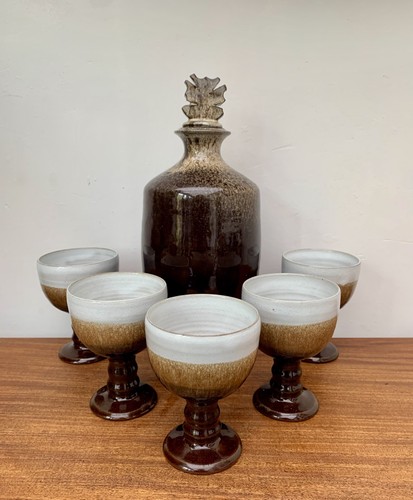 Vintage woburn pottery wine - pottery,