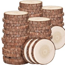 50pcs large wood slices - wood, 9-10cm