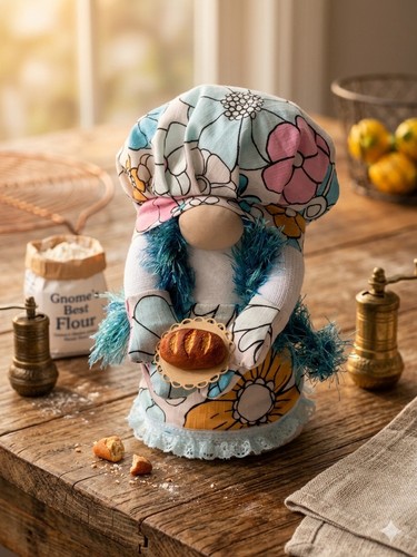 Handmade baker gnome - baker,