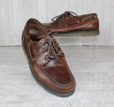 Mens Sebago Brown Leather Boat