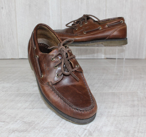 Mens sebago brown leather boat - brown,