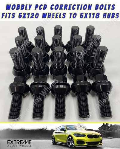 Black alloy wheel wobbly bolts - black,