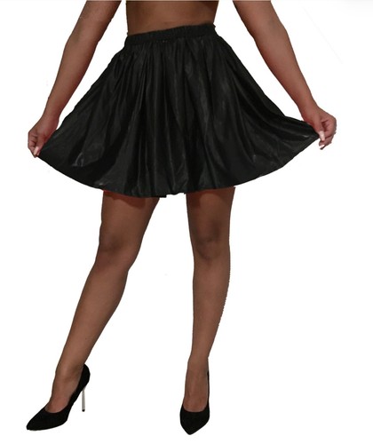 Black pvc short skirt - short,