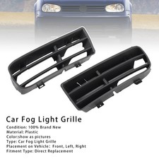 1 Pair Front Bumper Fog Light Grill Cover Bezel For VW Golf IV MK4 1998-2004.