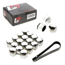 20X Wheel Nut Caps Set Chrome