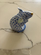 Herend Porcelain Figurine Blue