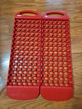 2 PCS Recovery Tracks Sand Mud Snow Traction Boards Off Road Mat Tire Ladder 4WD