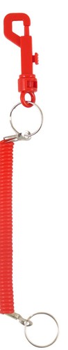 Red spiral key chain - red,