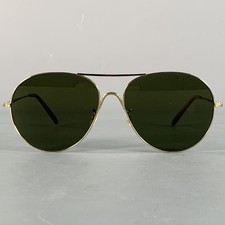 OLIVER PEOPLES Rockmore Gold Engraved Metal Aviator Sunglasses