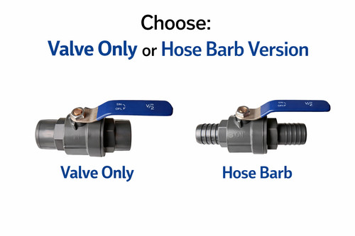 Thread hose barb inline - hose, ball