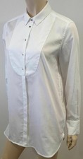 L.K.Bennett Rene Snow White Cotton Blouse UK 14 RRP £135