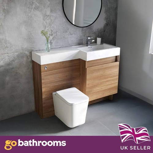 Oak effect toilet and - oak,