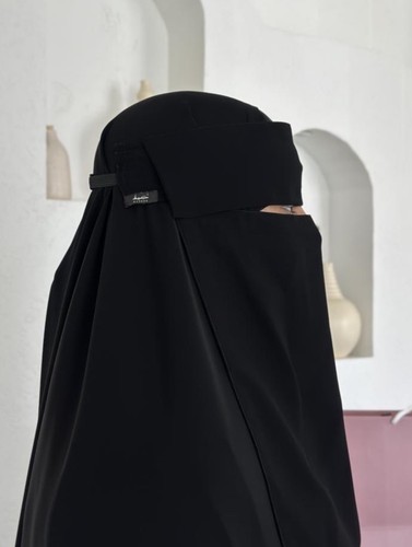 Saudi royal black flap niqab - royal,