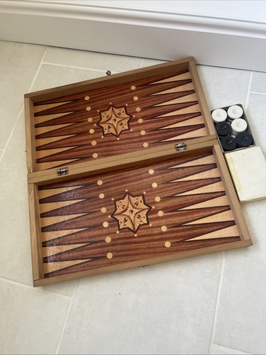 Vintage large wooden chess and - vintage,