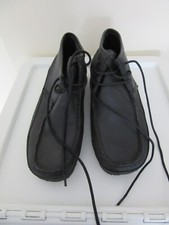 HENRI LLOYD men`s black leather boots  size 8