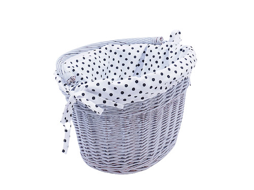 Bike basket wicker - wicker, cotton