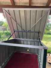 Robot Mower Garage Weatherproof Anthracite Metal with Monopitch Roof Green NEW